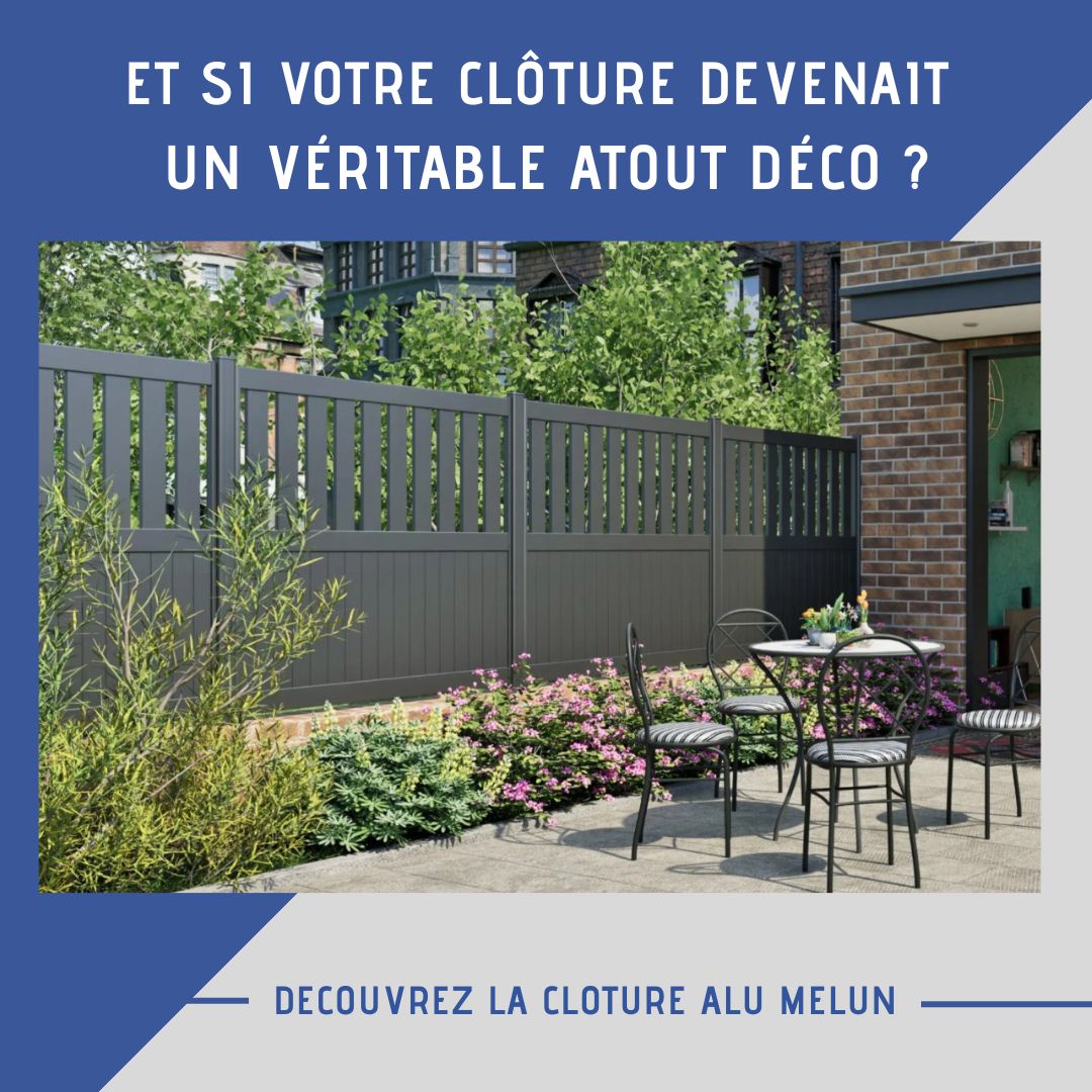 Clôture aluminium Melun sur mesure pour jardin et maison