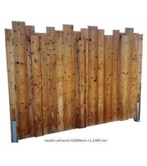 Panneaux pré-assemblés en bois avec pose des lames en applique NORVEGE