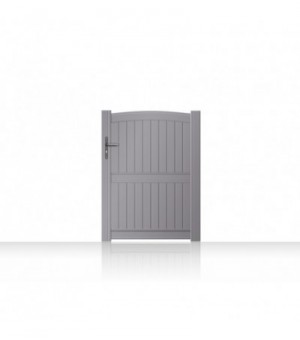 Portillon aluminium droit plein gris CL03 - Portillon aluminium classic